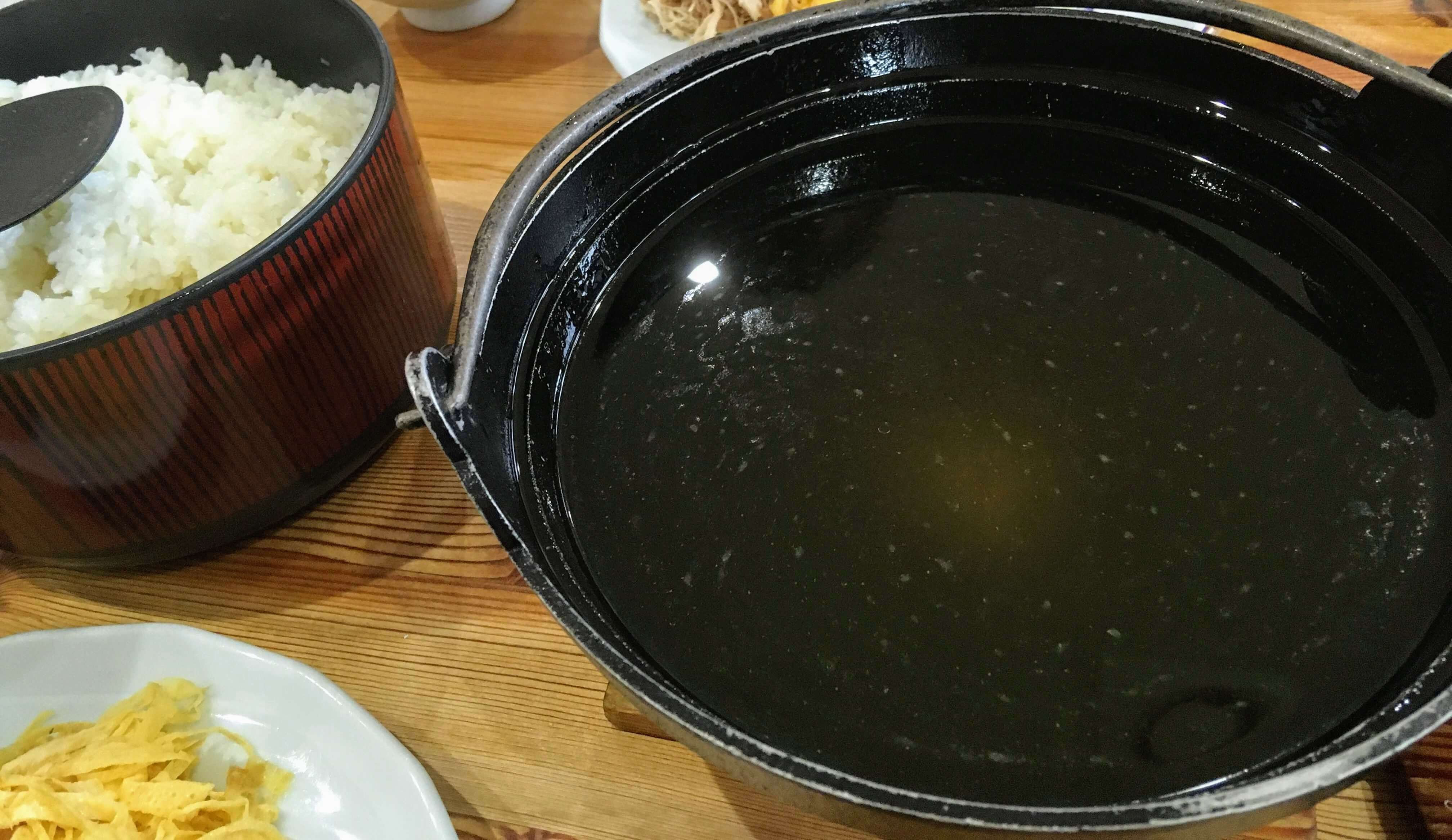 奄美大島の鶏飯（けいはん）みなとやの鶏飯スープ