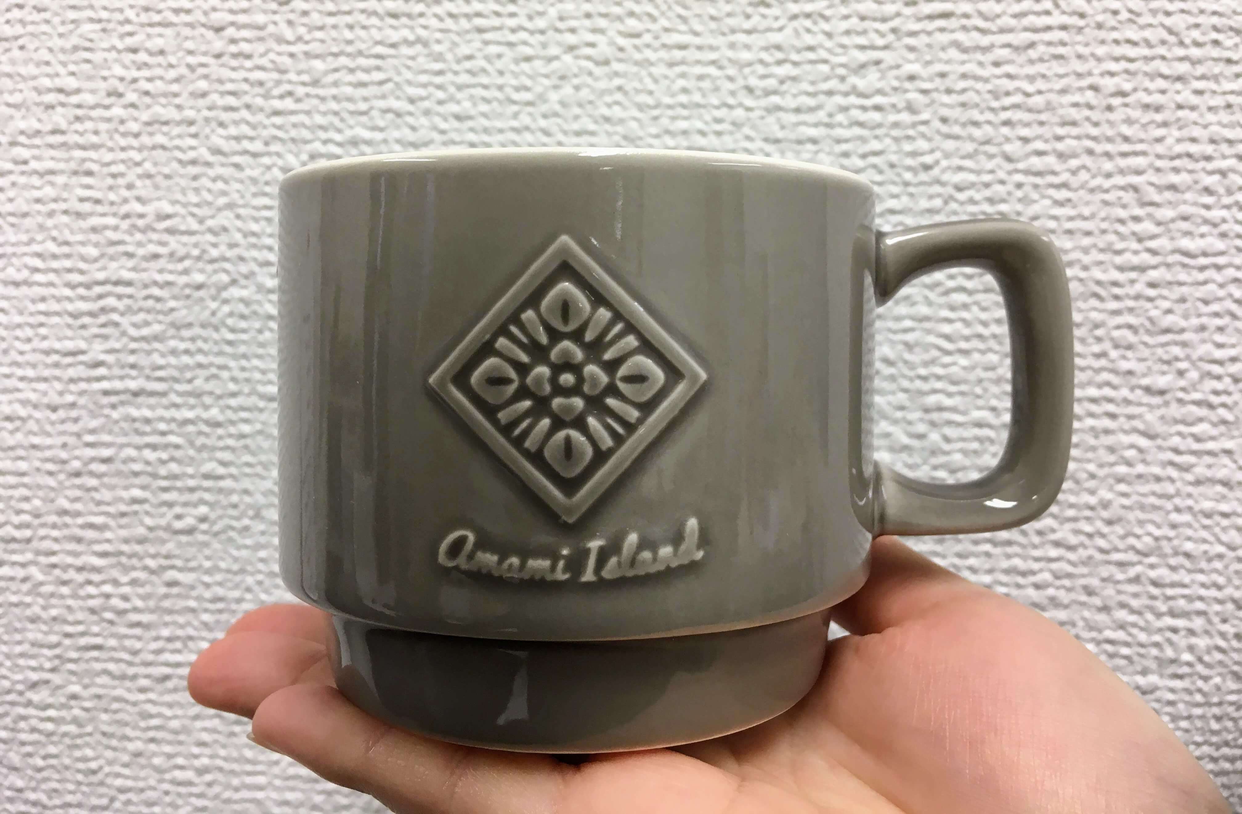 奄美のお土産屋さんフラスコの大島紬マグカップ